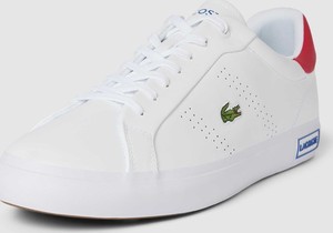 Lacoste Sneakersy skórzane z wyhaftowanym logo model ‘POWERCOURT’