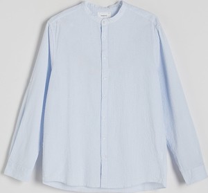 Niebieska koszula Reserved z bawełny z długim rękawem