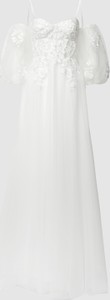 Sukienka Luxuar Fashion z tiulu z długim rękawem