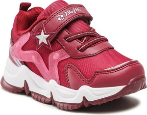 Czerwone buty sportowe dziecięce Zigzag na rzepy