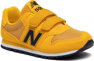 Żółte buty sportowe dziecięce New Balance na rzepy