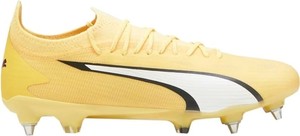 Żółte buty sportowe Puma sznurowane w sportowym stylu