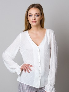 Bluzka Willsoor z tkaniny z dekoltem w kształcie litery v w stylu casual