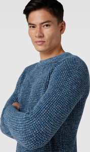 Sweter Ragman w stylu casual z okrągłym dekoltem z bawełny