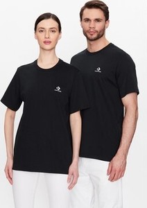 Czarny t-shirt Converse z krótkim rękawem w stylu casual