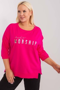 Różowa bluzka Relevance z bawełny z krótkim rękawem w młodzieżowym stylu