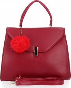 Czerwona torebka Herisson w stylu glamour na ramię