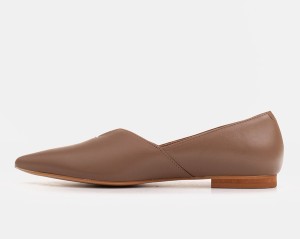 Baleriny Marco Shoes ze skóry w stylu casual