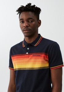 Granatowa koszulka polo Diverse w stylu casual