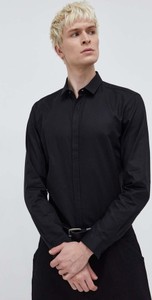 Czarna koszula Hugo Boss z bawełny z klasycznym kołnierzykiem