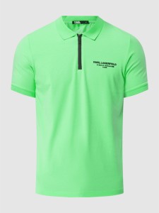 Zielona koszulka polo Karl Lagerfeld z krótkim rękawem w stylu casual