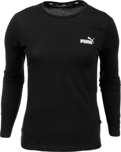 Czarna bluzka Puma w sportowym stylu z długim rękawem
