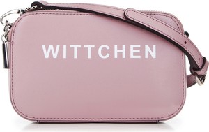 Różowa torebka Wittchen na ramię w młodzieżowym stylu ze skóry