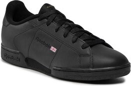 Czarne buty sportowe Reebok Classic z płaską podeszwą w sportowym stylu