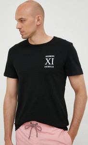 Czarny t-shirt Bikkembergs z nadrukiem