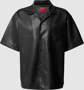 Czarna koszula Hugo Boss z długim rękawem z klasycznym kołnierzykiem w stylu casual