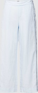 Niebieskie spodnie Lanius z lnu