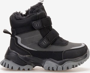 Czarne buty dziecięce zimowe Zapatos na rzepy