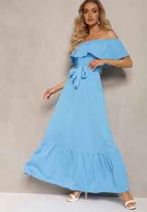 Niebieska sukienka Renee rozkloszowana