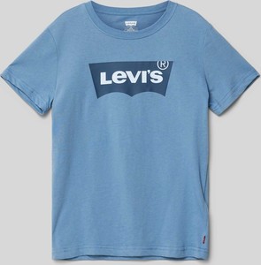 Niebieska koszulka dziecięca Levi’s® Kids dla chłopców z bawełny