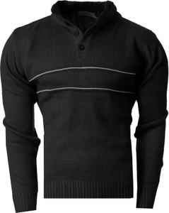 Czarny sweter Risardi w stylu casual ze stójką