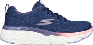 Granatowe buty sportowe Skechers w sportowym stylu z tkaniny sznurowane