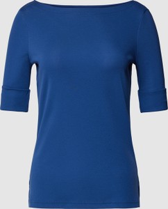 Niebieska bluzka Ralph Lauren z bawełny z krótkim rękawem w stylu casual