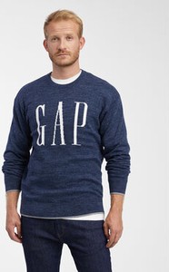 Granatowy sweter Gap z okrągłym dekoltem w młodzieżowym stylu
