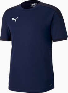 Niebieski t-shirt Puma z krótkim rękawem w sportowym stylu