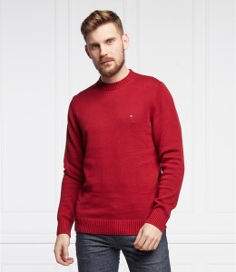 Sweter Tommy Hilfiger w stylu casual z okrągłym dekoltem