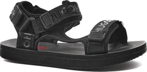 Czarne sandały Hugo Boss z klamrami