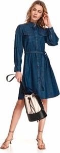 Granatowa sukienka Top Secret mini w stylu casual