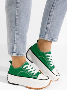 Zielone trampki Zapatos w młodzieżowym stylu