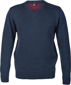 Niebieski sweter M. Lasota w stylu klasycznym
