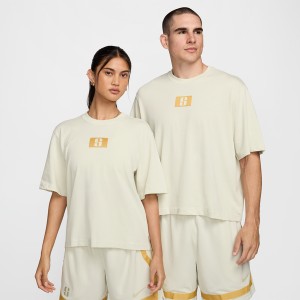 Bluzka Nike z krótkim rękawem w sportowym stylu z okrągłym dekoltem