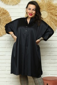 Czarna sukienka KARKO z tkaniny mini