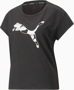 T-shirt Puma z dzianiny z okrągłym dekoltem w sportowym stylu