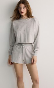Bluza Reserved z bawełny krótka w stylu casual