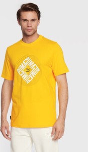 Żółty t-shirt Puma z krótkim rękawem w młodzieżowym stylu