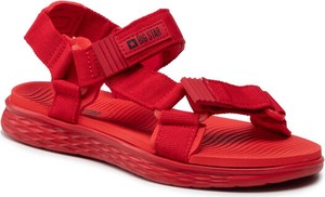 Czerwone sandały Big Star z klamrami w stylu casual