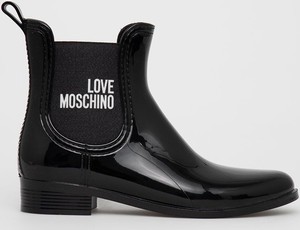 Czarne kalosze Love Moschino