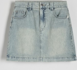 Granatowa spódnica Reserved mini z jeansu
