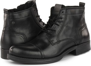 Czarne buty zimowe Jack & Jones sznurowane