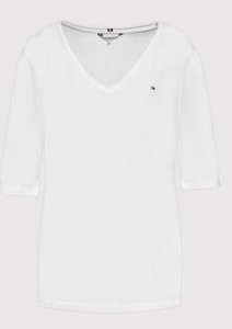 Bluzka Tommy Hilfiger z dekoltem w kształcie litery v w stylu casual