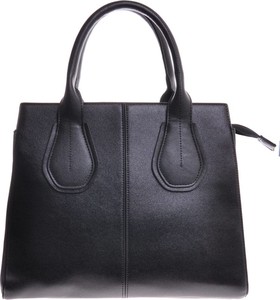 Czarna torebka Pantofelek24 w stylu glamour ze skóry ekologicznej do ręki