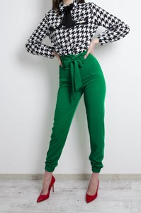 Zielone spodnie Olika w stylu casual