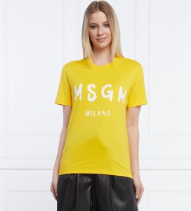 Żółty t-shirt MSGM w młodzieżowym stylu