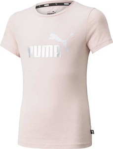 Różowa bluzka dziecięca Puma dla dziewczynek z bawełny