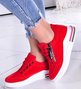 Czerwone buty sportowe Pantofelek24