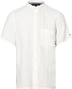 Koszula Tommy Hilfiger z krótkim rękawem z lnu